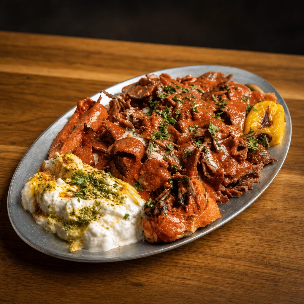 Iskender Kebab.