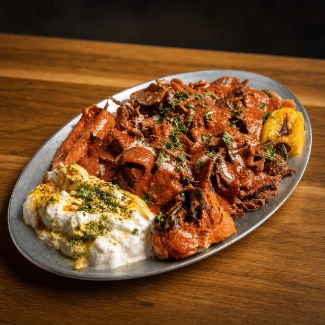 Iskender Kebab.