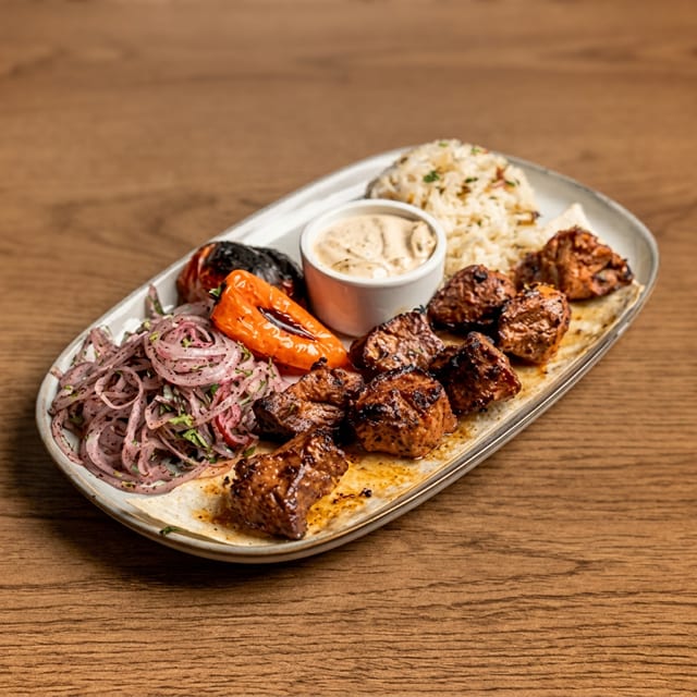 Lamb Shish Kebab.